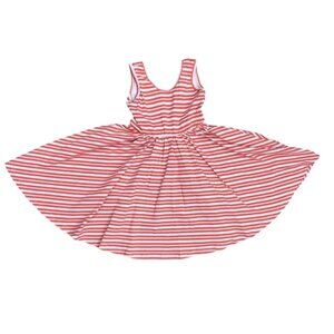NEW Alice + Ames Mandarin Red Stripe Tank Dress 3T